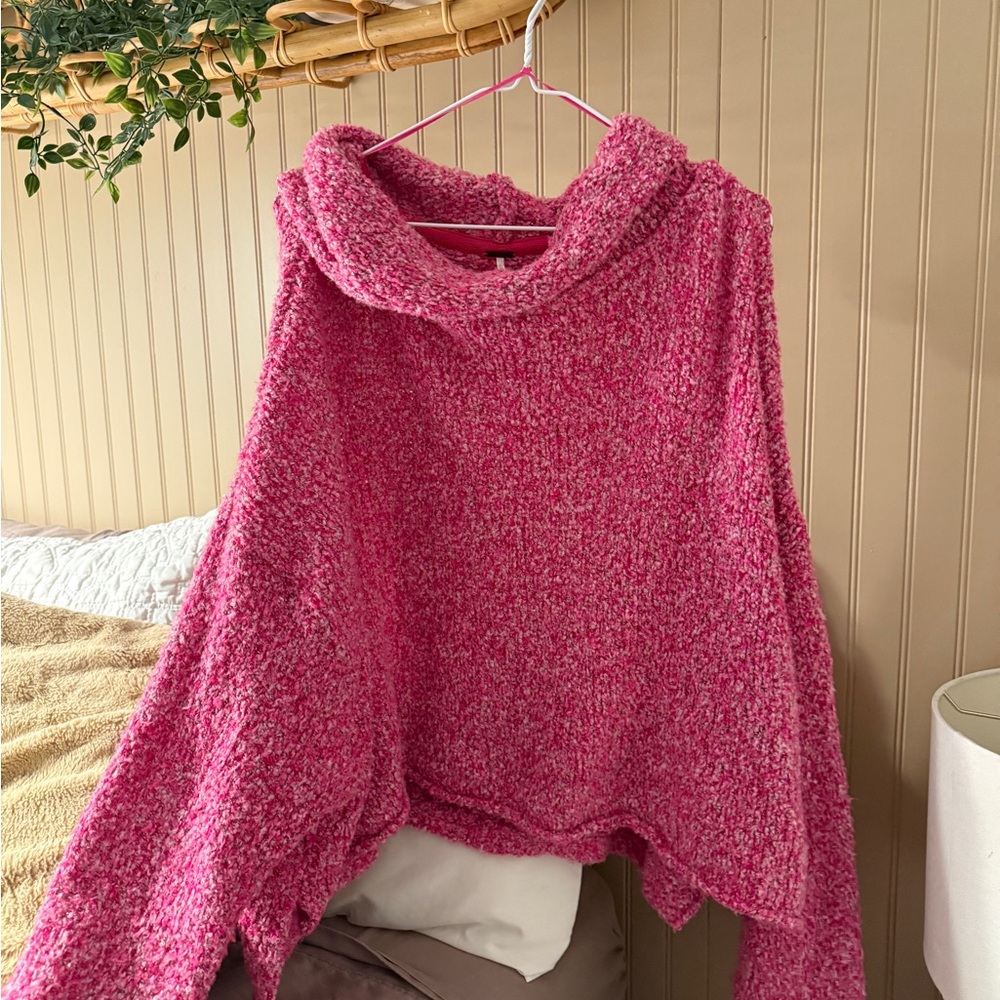 Free People Cozy Pink Sweater